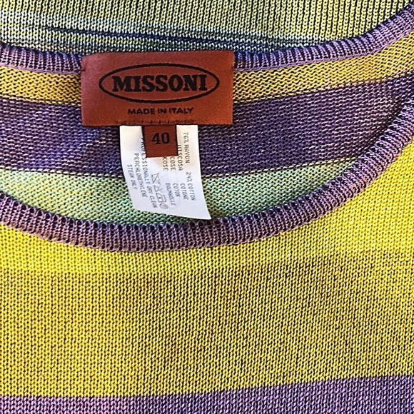 Missoni Women’s Patterned Striped Tank Top Size 40 - Picture 3 of 3